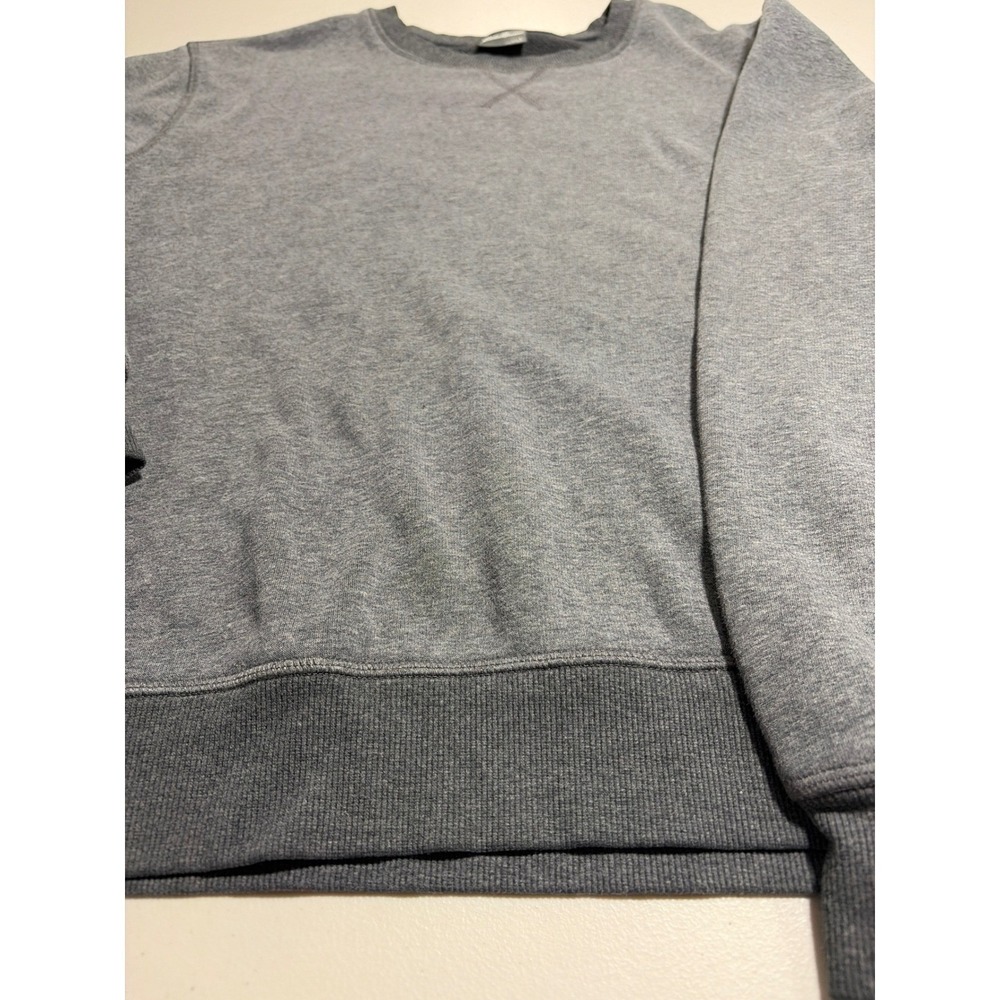 Eddie Bauer Mens Gray Crewneck Sweatshirt Fleece Lined Ribbed Trim Large - Picture 6 of 11